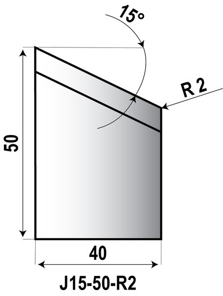 Brit J-ukosovací 15° pre PRO 10 PROMOTECH (NOZ-000022) 50/R2 štandard