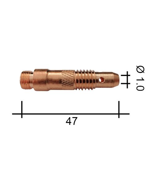 Držiak klieštiny 1,0 47mm  /TE0001-10/10N30/701.0190-ZVAR/ TIG/17/18/26 štandard