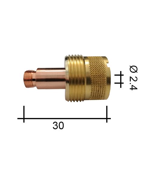 Držiak klieštiny 2,4 30mm  /701.1289-ZVAR/ TIG17/18/26 so sitkom