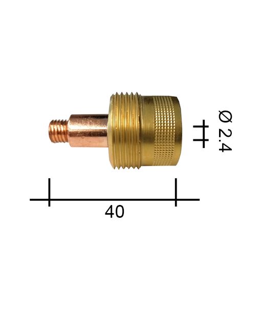 Držiak klieštiny 2,4 40mm /TE0088-24/45V65S/701.1232-ZVAR/ TIG/9/20 so sitkom JUMBO