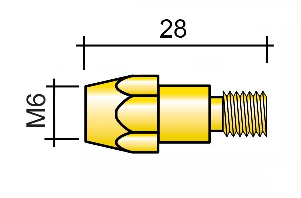 Držiak špičky M6x28mm LORCH /MD0063/142.0005/520.3221.0/ML3600 360A