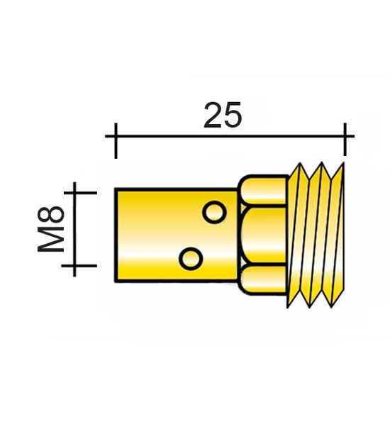 Držiak špičky M8x25mm /ME76/142.0022-ZVAR/ 500A