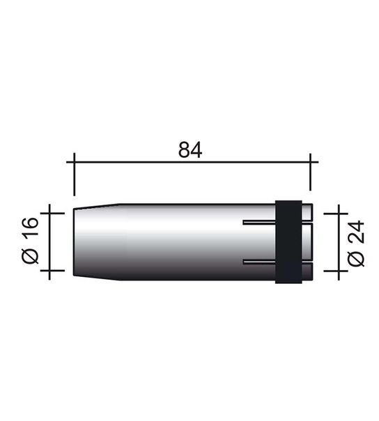 Hubica MIG 360A /MC27/145.0078-ZVAR/ 84mm/16mm/kónická