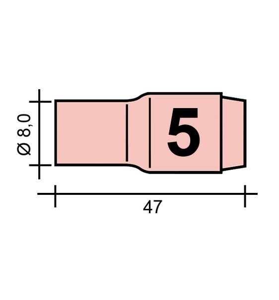 Hubica TIG Gr. 5 8,0 /TC0003/A/10N49/527.2605.0/701.0108-ZVAR/ TIG17/18/26