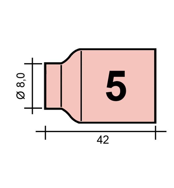 Hubica TIG Gr. 5 8,0 /TC0032/54N17/527.2005.0/701.0421-ZVAR/ TIG17/18/26