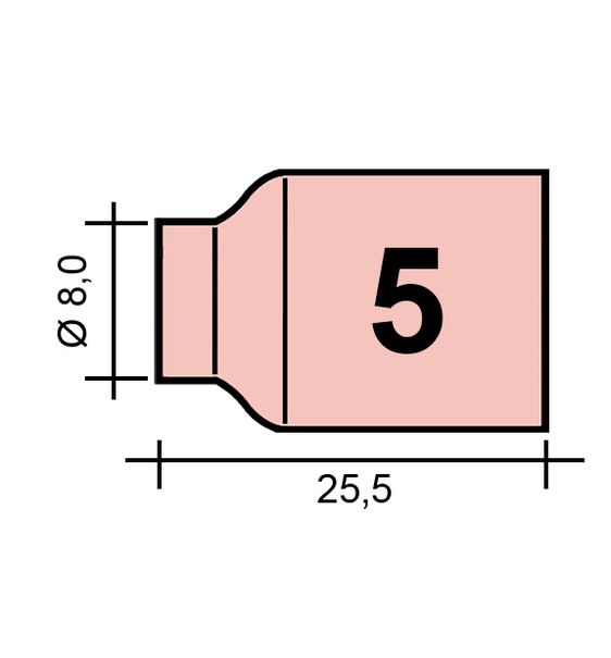 Hubica TIG Gr. 5  8,0 /TC0042/53N59/527.0105.0/701.0318-ZVAR/ TIG9/20