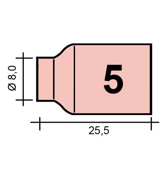 Hubica TIG Gr. 5 8,0 /TC0076-ZVAR/53N59XL/527.0106.0/ TIG9/20 dlhá