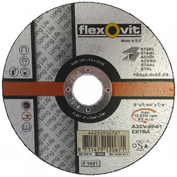 Kotúč rezací 125x2,0mm Flexovit A30V/F-1431 EXTRA oceľ (66252950747)