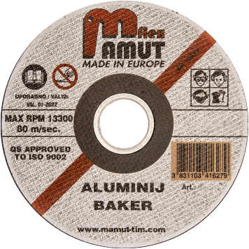 Kotúč rezný MAMUT Profi ALU 125x1,6x22,23mm (875a) hliník