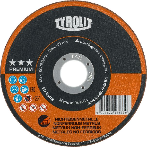 Kotúč rezný TYROLIT Premium 230x2,5x22,23mm A30N-BFXA (9890822) (32142) na hliník