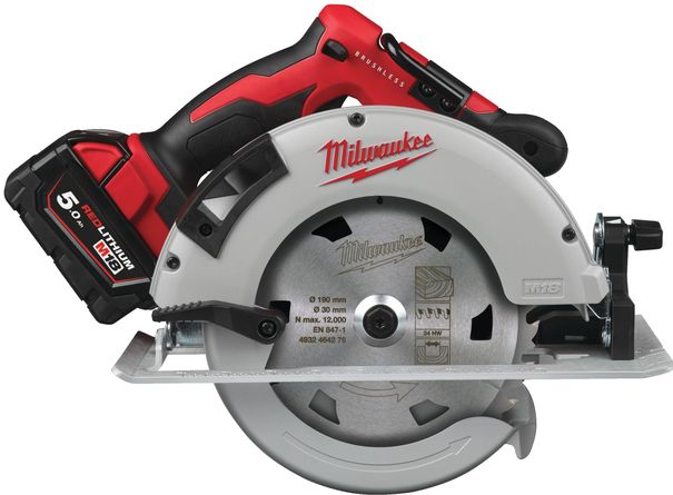 Píla okružná na drevo a plasty 66mm AKU Milwaukee M18BLCS66-502X /4933464590/