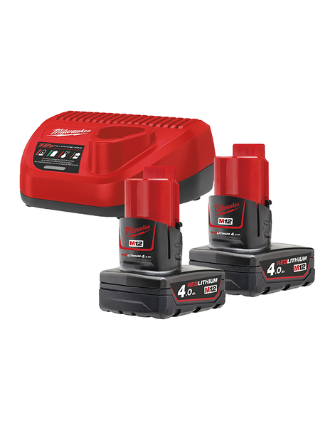 Set akumulátorov Milwaukee M12™ NRG M12NRG-402 (2x4,0Ah +1xC12C) /4933459211/