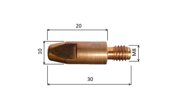 Špička 0,8 M8x30mm CuCrZr /MD05-78/140.0117/ZVAR