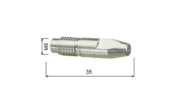 Špička 1,0 M8x35 CuCrZr Binzel (147.1344) poniklovaná