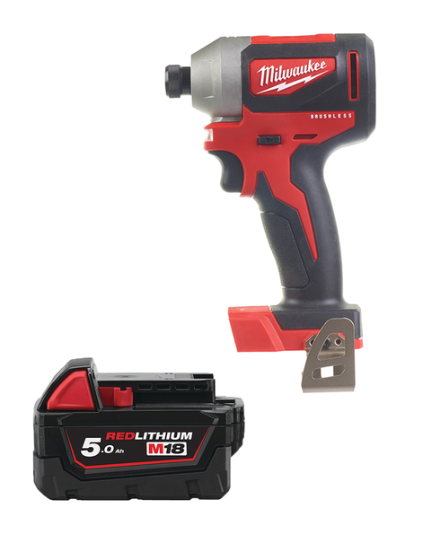 Uťahovák rázový AKU Milwaukee M18 CBLID-0 BRUSHLESS HEX 1/4"/4933464476/ s baterkou M18™ 5