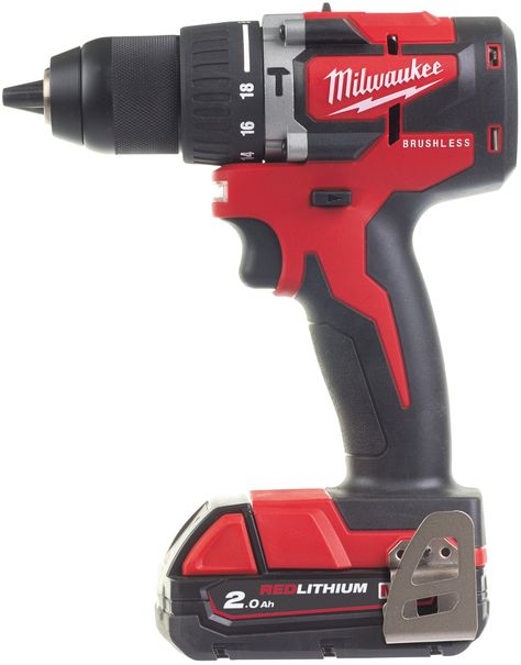 Vŕtačka s príklepom AKU - kompaktná Milwaukee M18™ M18CBLPD-202C /4933464320/