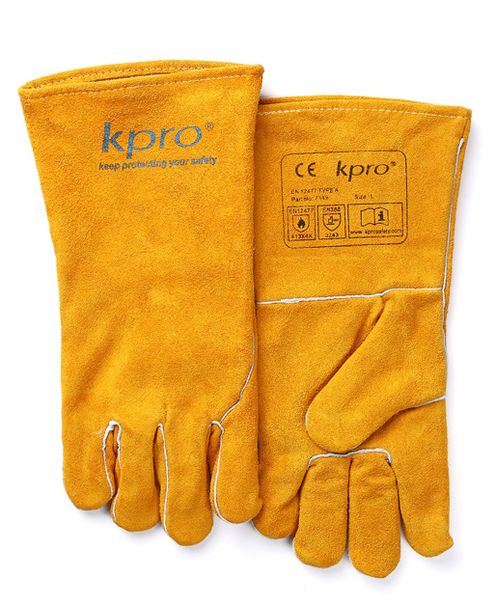 Zváračské rukavice KPRO YELLOW 7149, veľ. XL 14"/35cm